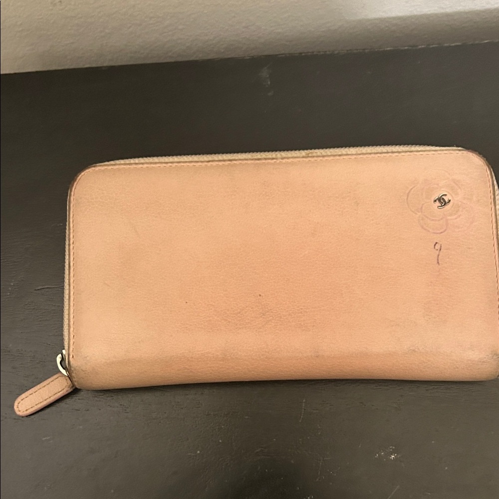 CHANEL Pink Leather Wallet